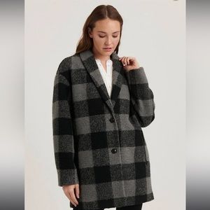LUCKY BRAND buffalo check coat ⬛️⬜️⬛️⬜️